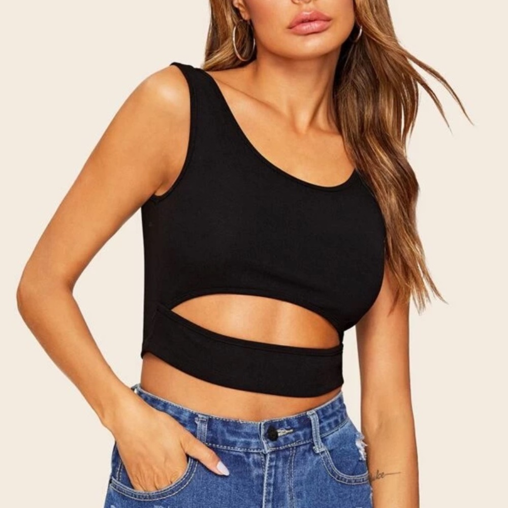 Black tank top
